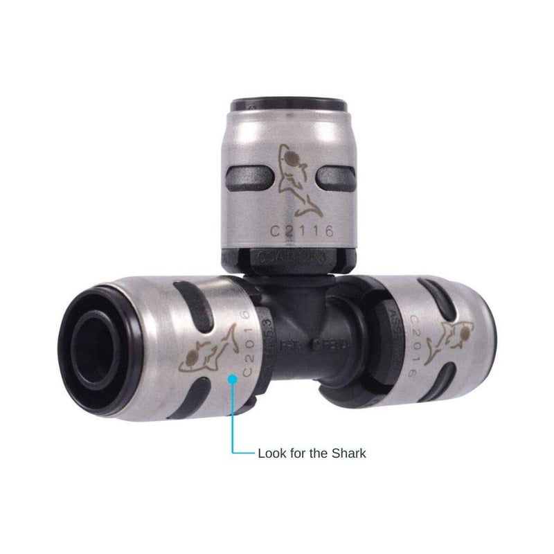 SharkBite 1/2 Inch EvoPEX Tee, Pack of 3, Push to Connect Plumbing Fitting, PEX, K362Z3 - Image 4